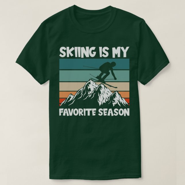 T-shirt Ski Est Ma Saison Préférée1 (Design devant)