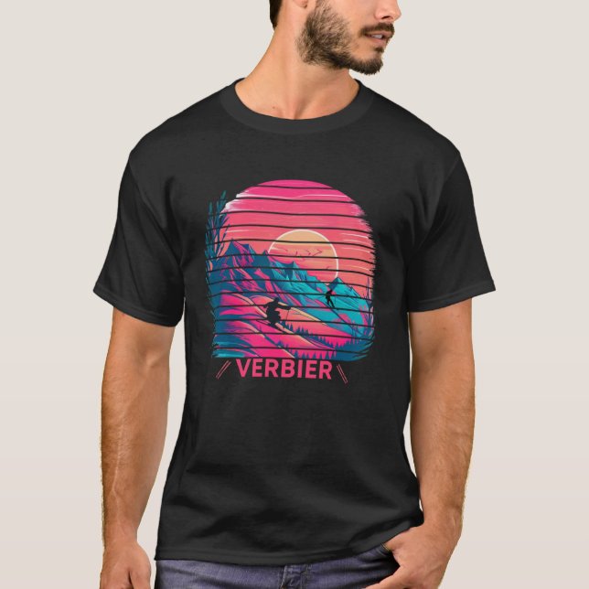 T-shirt Ski et après Ski Sports d'hiver Verbier Suisse (Devant)