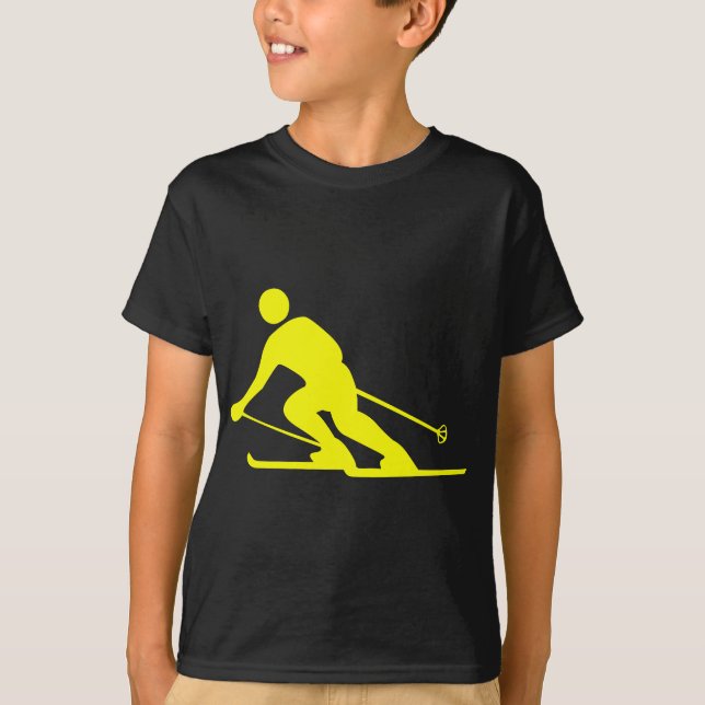 T-shirt Ski - Jaune (Devant)