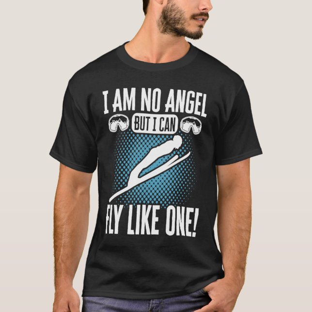 T-shirt Ski Jumping Rise Shine It's Powder Time Ski Jumper (Devant)