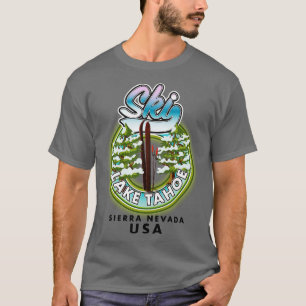T-shirt Ski Lake Tahoe Sierra Nevada USA