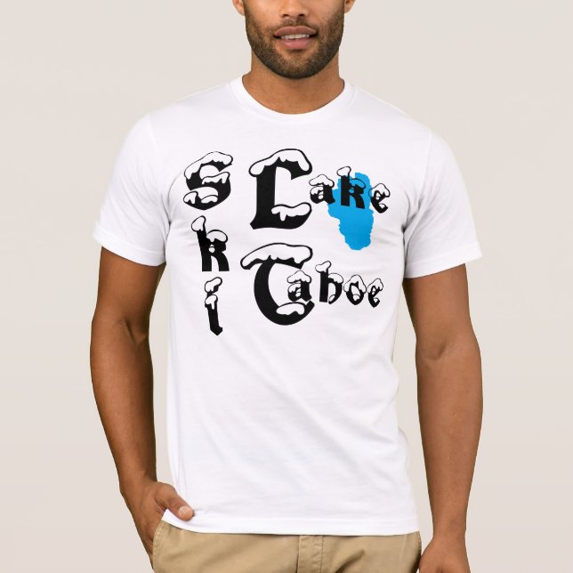 T-shirt Ski le lac Tahoe (Devant)