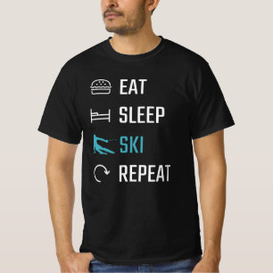 T-shirt Ski - Manger Dormir Ski Répéter