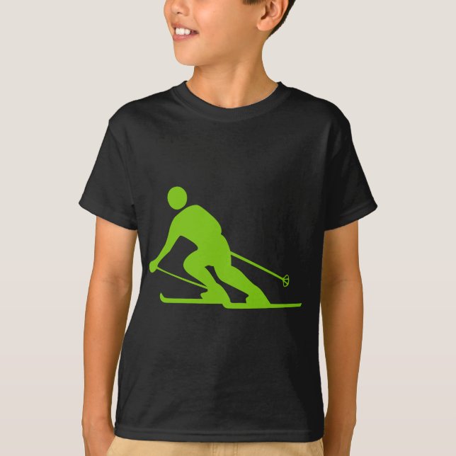 T-shirt Ski - Martian Green (Devant)