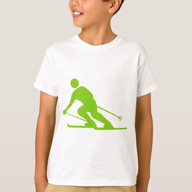 T-shirt Ski - Martian Green (Devant)