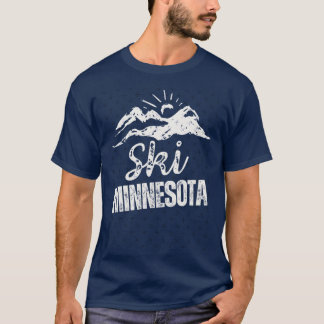 T-shirt Ski Minnesota en détresse brutale