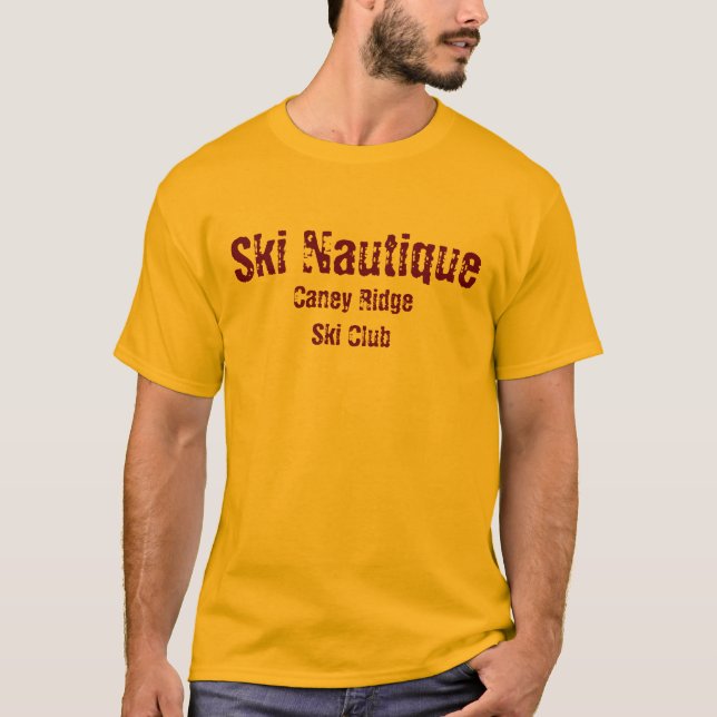 T-shirt Ski Nautique, club de ski de Caney Ridge (Devant)