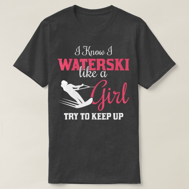 T-shirt Ski Nautique Je Connais Le Ski Nautique Comme Une  (Design devant)