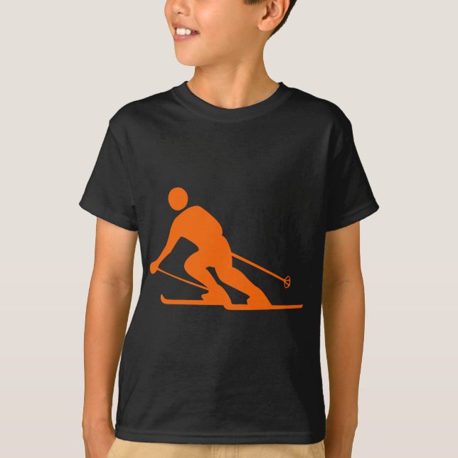 T-shirt Ski - Orange (Devant)