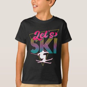 T-shirt Ski Retro 80s Skiing Party Outfit 90s Skier