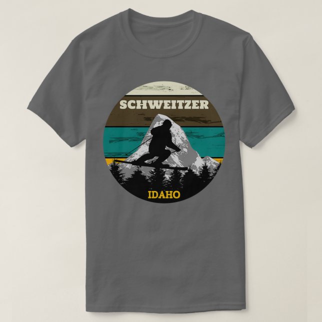 T-shirt Ski Schweitzer Ski pistes Idaho (Design devant)