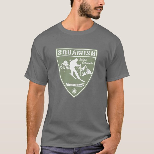 T-shirt Ski Squamish Colombie-Britannique (Devant)