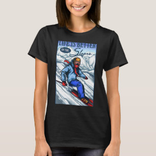 T-shirt Ski Sur Les Pistes