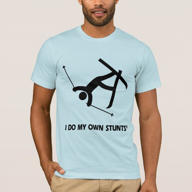T-shirt Skiant mes propres cascades (Devant)