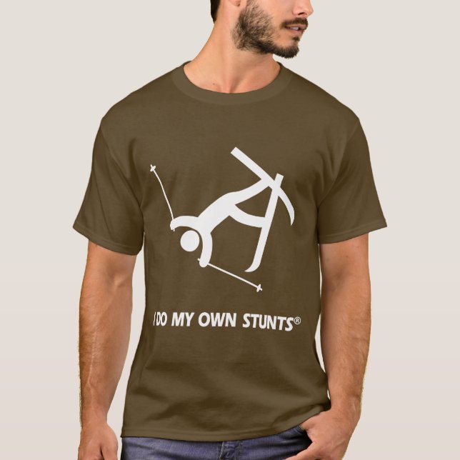 T-shirt Skiant mes propres cascades (Devant)