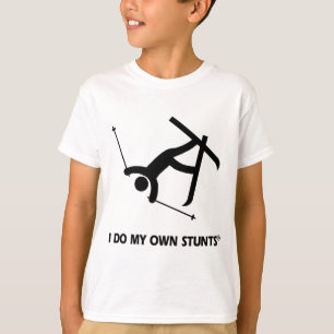T-shirt Skiant mes propres cascades