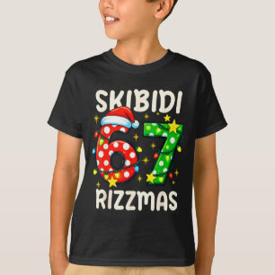 T-shirt Skibidi 67 Rizzmas Drôle Six Sept Meme Noël 