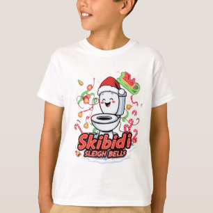 T-shirt Skibidi Sleigh Bells génération Alpha meme de Noël