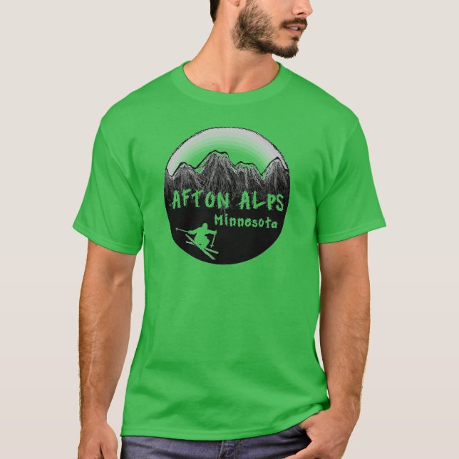 T-shirt Skier Afton Alps Minnesota (Devant)