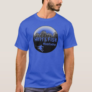 T-shirt Skier artistique Whitefish Montana