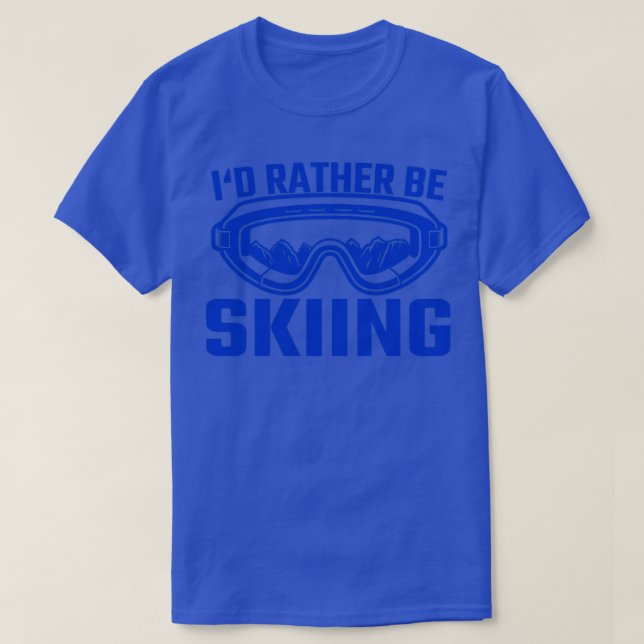 T-shirt Skier Carte Ski Plutôt Que De Skier Goggles1 (Design devant)