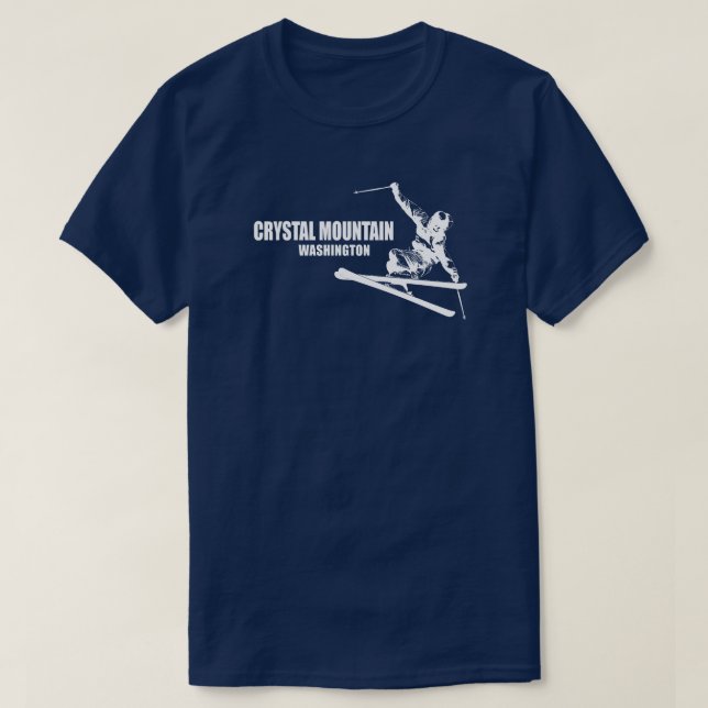 T-shirt Skier Crystal Mountain Washington (Design devant)