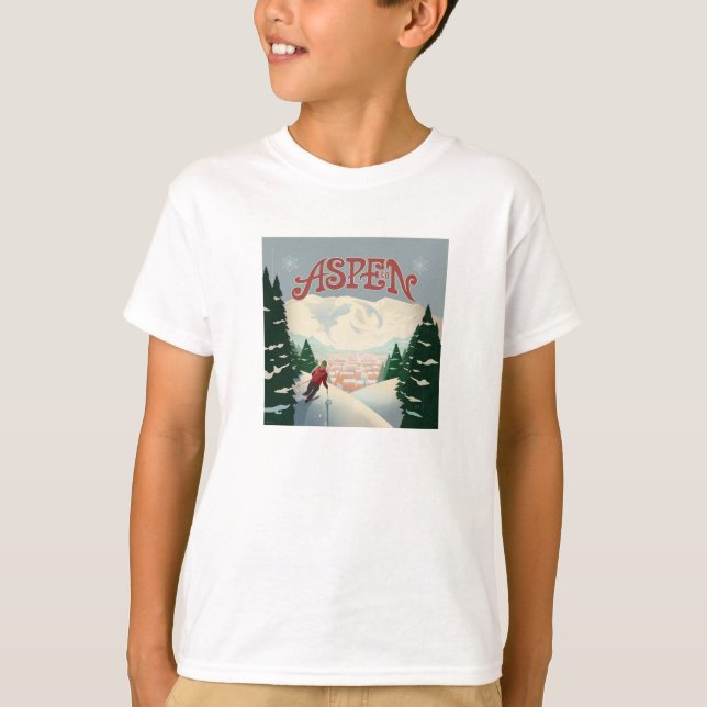 T-shirt Skier d'Aspen | Colorado (Devant)