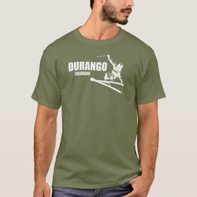 T-shirt Skier Durango Colorado (Devant)