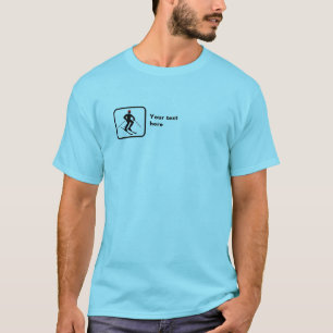 T-shirt Skier — Petit logo — Personnalisable