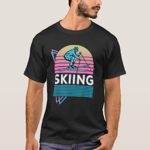 T-shirt Skier Sports D'Hiver Ski Course Snow Lifestyle Ski