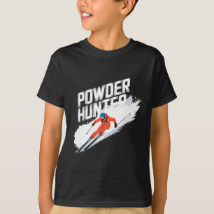 T-shirt Skieur alpin drôle chasseur de poudre de ski