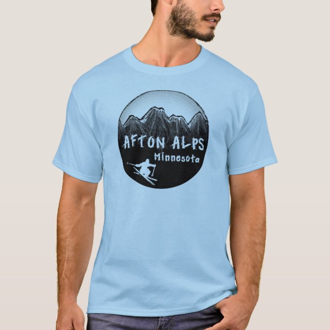 T-shirt Skieur du Minnesota d'Alpes d'Afton (Devant)