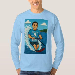 T-shirt Skieur nautique avec une chemise de raquette à bal