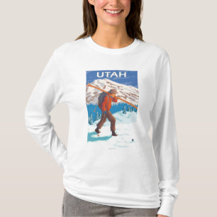 T-shirt Skieur portant SkisUtah