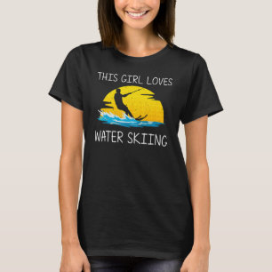 T-shirt Skieurs de ski nautique cool pour filles enfants s
