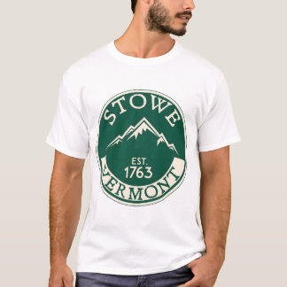T-shirt SKIING STOWE VERMONT SKI MOUNTAINS SNOWBOARD � Spi