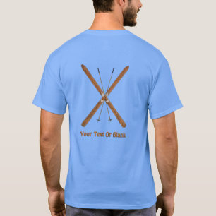 T-shirt Skis De Fond Et Polonais