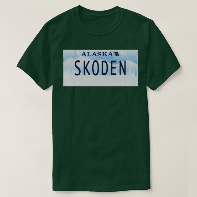 T-shirt SKODEN Alaska License Plate  (Design devant)