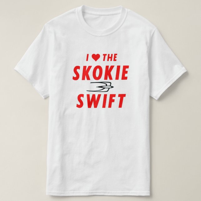 T-shirt Skokie Swift, Ligne Jaune, CTA Transit rapide (Design devant)