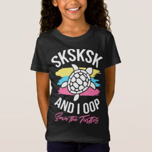 T-Shirt Sksksk Et Moi Sauvons Les Tortues Vagues Maigre Me