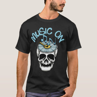 T-shirt Skull and Music streetwear 