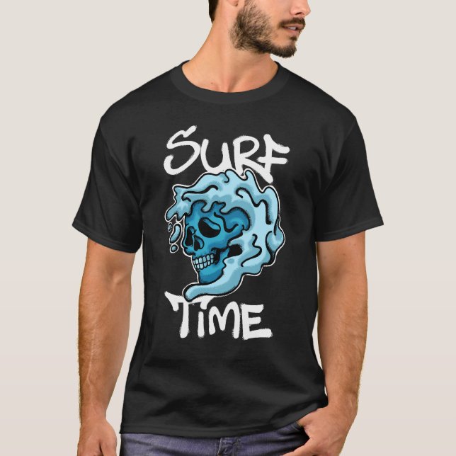 T-shirt Skull and Wave streetwear (Devant)