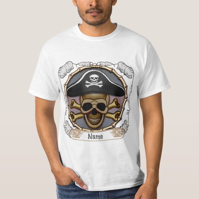 T-shirt Skull Crossbones Pirate (Devant)