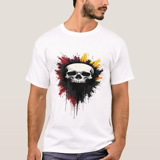🔥 T - Shirt "Skull Power - Unbrechbare Flughöhe" (Vorderseite)