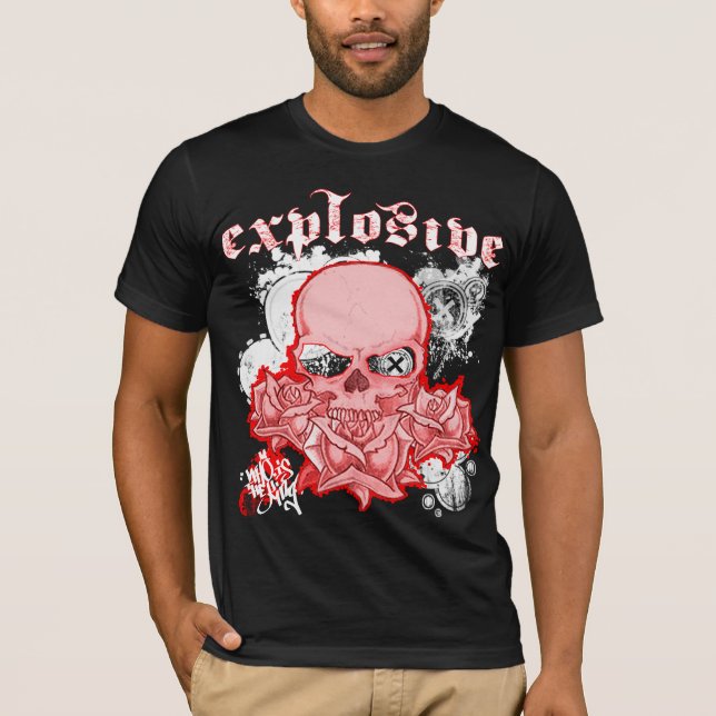 T-SHIRT SKULLNROSES (Devant)