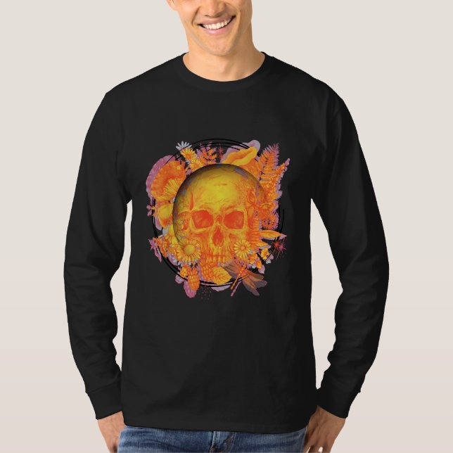 T-shirt Skulls and Blooms Rustic (Devant)