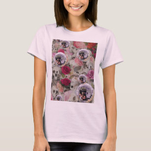 T-shirt Skuls Rose et boules Disco Rose