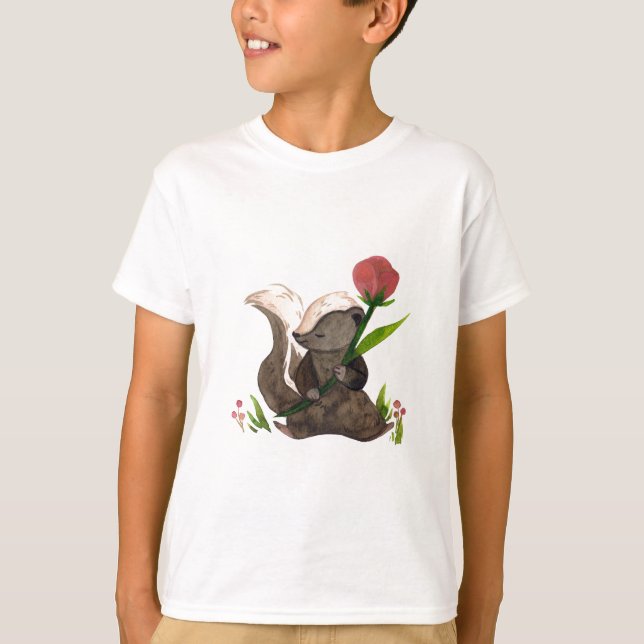 T-shirt Skunk Chic : Mauvais chef monochrome (Devant)