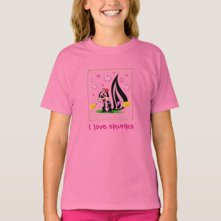 T-shirt skunk, j'adore les skunks
