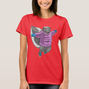T-shirt Skunk Patinage sur glace Patins sur glace